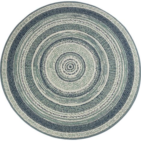 Karat Wohnteppich Zoe Blau Rund 120 cm Durchmesser