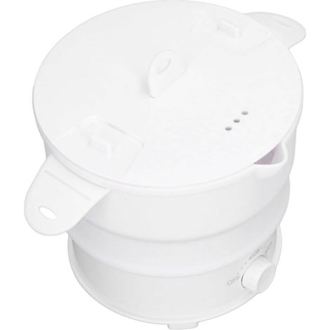 Pentola elettrica multifunzione Ulisem da 800 W e 1,2 l, fornello elettrico da viaggio portatile, mini vaporiera pieghevole, adatta per cucinare noodles, pentola cinese o cottura a vapore (1/4)