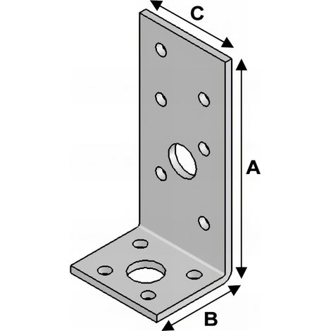 Equerre sans renfort (H x L x l x ép) 90 x 35 x 40 x 3,0 mm - AL-EA09030430 - Alsafix