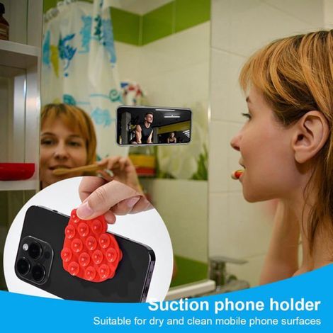 3 Pièces Ventouse Telephone Portable,Forme De Coeur Coques De Téléphone À Ventouse En Silicone Avec Support Adhésif Pour Apparei (1/5)