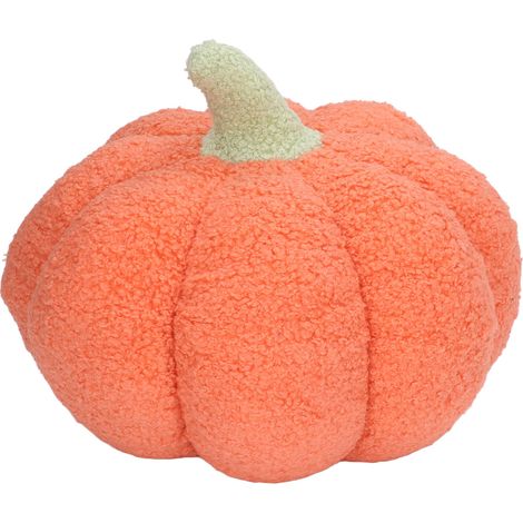 Peluche Citrouille Douce et Moelleuse, Coussin Citrouille Mignon et Original pour Décoration Intérieure Halloween, Noël et Maison Orange (1/5)