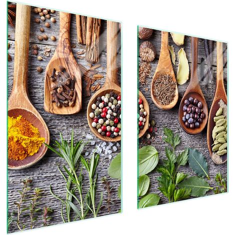 PLACA PROTECTORA DE VIDRIO PARA COCINA 65x52 ESPECIAS (1/5)