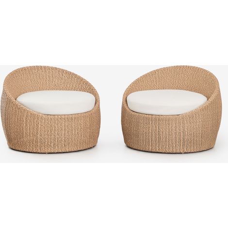 Set di 2 poltrone da giardino in rattan sintetico Clarnyx SKLUM            