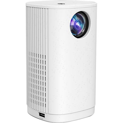 Projecteur sans fil portable T30 pour home cinéma LED HD 1080p - Version blanche à écran identique (1/5)