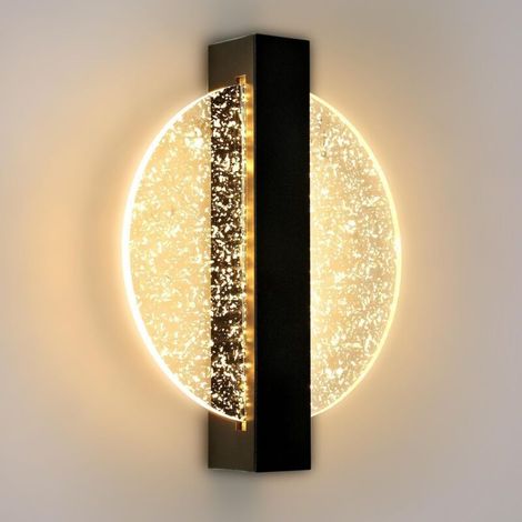 12W LED Wall Light, Modern Aluminum Indoor Wall Lamp, Round Acrylic Wall Light for Indoor Living Room, Bedroom, Stairs, Hallway, Warm White 3000K (1/5)