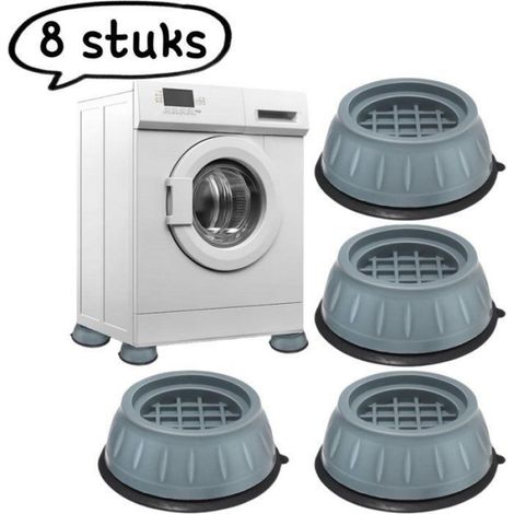 Repose-pieds 8 pièces pour lave-linge - pour une meilleure résistance aux chocs, une protection contre le bruit de (1/5)