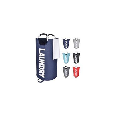 Sac à linge pliable 82 L grande capacité, corbeille à linge en tissu résistant, bleu foncé, L –