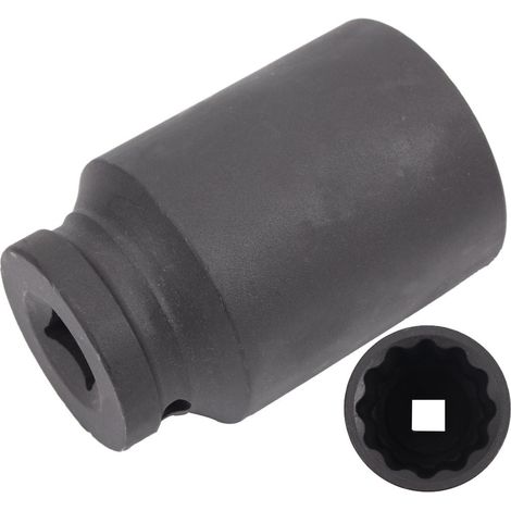 Llave de Vaso de impacto LARGO 1/2" 12 CARAS,  29 MM (Especial bujes, transmisiones, etc)