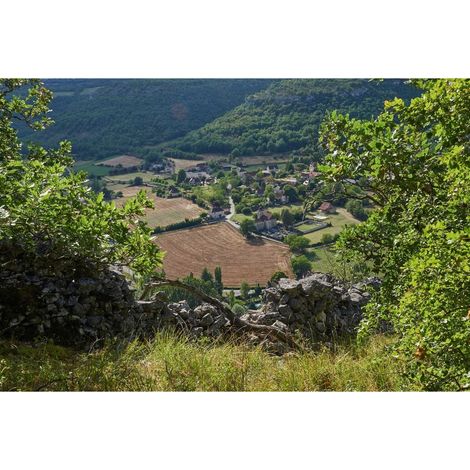 Tableau sur verre synthétique vue sur la vallée du célé 65x97 cm - Impression sur Verre synthétique - Image HD  imprimée sur Verre synthétique - Tableau mural décoratif - Fabriqué en France (1/5)