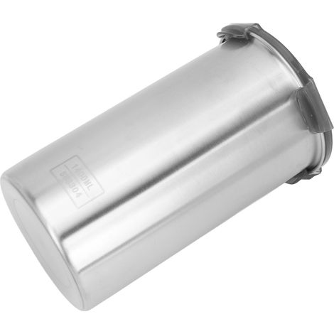 Boîte de conservation de 1400 ml en acier inoxydable avec fenêtre transparente hermétique, idéale pour les céréales, le café et le thé. (1/5)