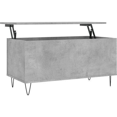 Table basse Gris béton 90x44,5x45 Bois d'ingénierie (1/5)