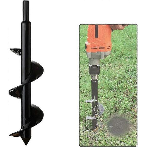 Tarière de jardin Starlight, mèche de forage hélicoïdale, tarière de jardin pour perceuse électrique, tige hexagonale, mèche de forage hélicoïdale, outil de jardinage pour la plantation de semis A (1/5)
