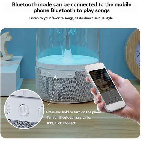 Lampe méduse, enceinte Bluetooth, stéréo HiFi portable et colorée (1/5)