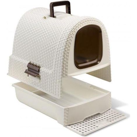 Curver Pet Life toilette chat crème design moderne