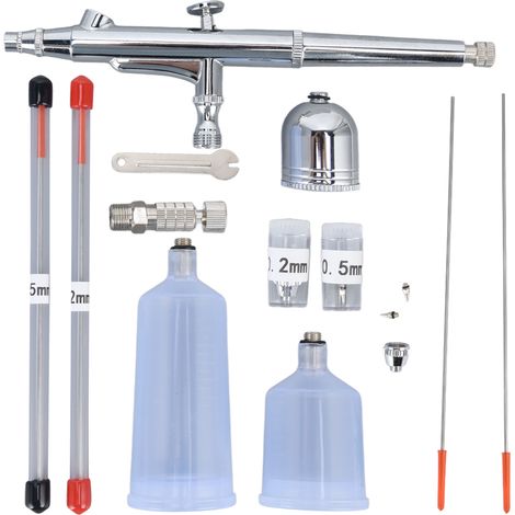 Kit de peinture aérographe G1/8 portable DIY, pistolet en laiton 15-50PSI pour modélisme et impression (1/5)