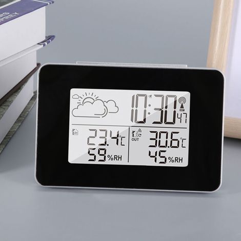 Reloj despertador digital Eosnow, reloj con estación meteorológica, reloj de escritorio LCD para el hogar, la oficina, la sala de estar y el dormitorio. (1/3)