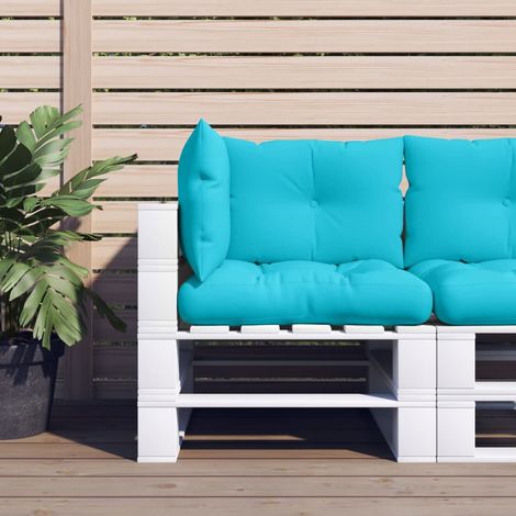Lot de 3 Coussins de palette,Coussins Siège Dossier de Chaise turquoise tissu Oxford -AD89022 (1/5)