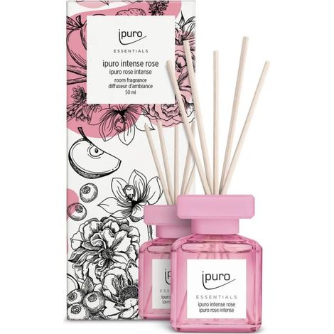 DIFFUSORE BASTONCINI INTENSE ROSE 50ML IPURO