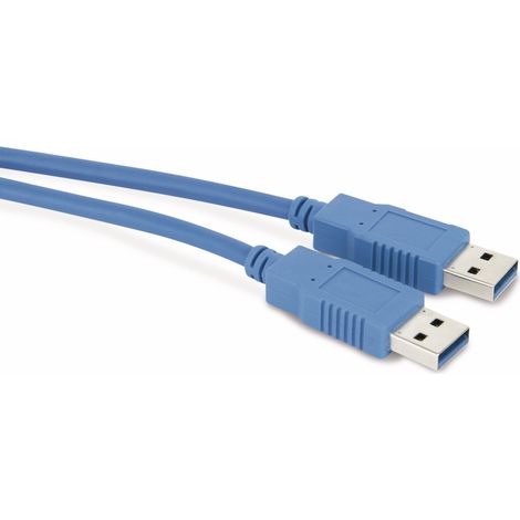 USB3.0 Anschlusskabel, A/A, 5m, blau