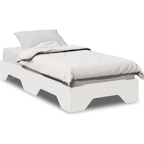 Maison Exclusive - Estructura de cama sin colchón apilable blanca (1/5)