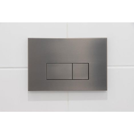 FugaFlow Eccelente Press Plaque de commande DualFlush pour bâti-support Geberit UP320 Métal rectangulaire Gunmetal (1/5)