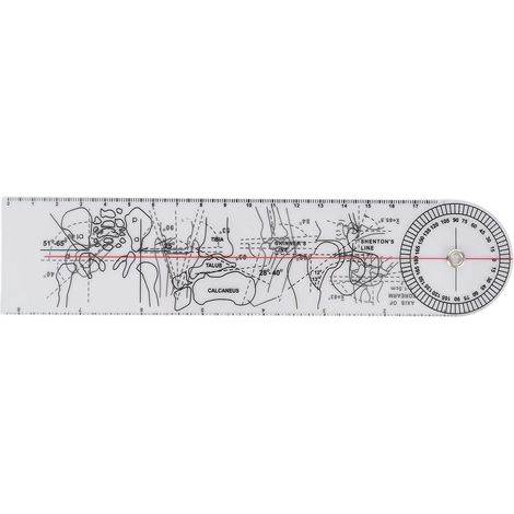 Règle Goniomètre Vertébrale en Plastique Transparent pour Mesure d'Angle Physique (1/5)