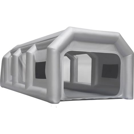 Cabina de pintura inflable, diseño portátil, montaje rápido, color gris. (1/2)
