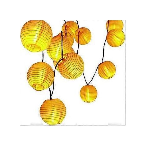 Lampion de lumière solaire Auen 6 mètres 30 LED Laternen 2 Modi Wasserdicht Solar Beleuchtung fr Garten, Hof, Hochzeit, Fest Deko (Warmwei) (1/5)