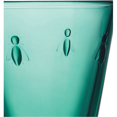 Vaso de cristal Bee color esmeralda 250 ml (1/2)