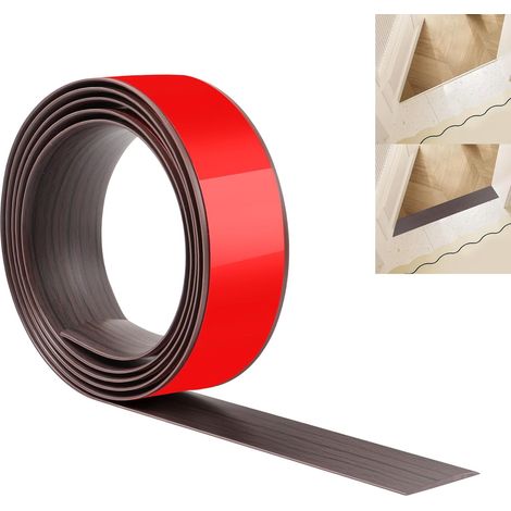 Bande de Transition de Sol JUNART 200cm×4cm, Bandes de Revêtement de Sol Autocollantes en PVC, Bande de Séparation de Porte de Sol pour Joindre les Espaces de Sol, Moquette, Carrelage (1/5)