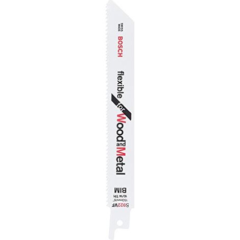 Bosch lama per sega a sciabola S 922 VF, Flexible for Wood and Metal, confezione da 2 - 2608656040
