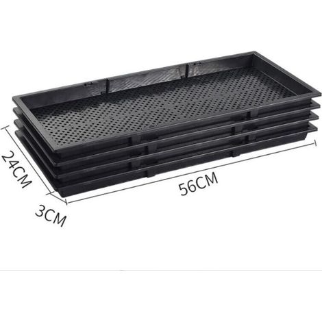10 pièces plateau de culture en plastique plateau de semis réutilisable plateau de plantation noir pour serre hydroponique semis Germination des plantes