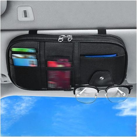 Organizador de Parasol para Coche, Funda de Almacenamiento para Tarjetas, Llaves, Licencia, Teléfono Móvil y Documentos, Organizador de Parasol de Coche, Bolsa para Tarjetas, Llaves, Licencia y Teléfo (1/4)