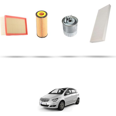 Kit tagliando 4 filtri compatibile con Mercedes Classe B (W245) B180 CDI 80kw Dal 2005 al 2011 (1/5)