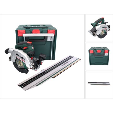 Kit Metabo scie circulaire portative sans fil KS 18 LTX 66 BL avec rail de coupe transversale KFS 44 metaBOX 340 (1/5)