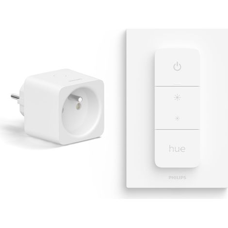 Philips Hue Pack avantagé avec 1 Hue Prise intelligente pour la Belgique et la France (type E) et 1 Hue Variateur de lumiere - Hue Accessories (1/5)