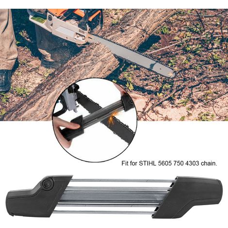 Affûteuse de chaîne de tronçonneuse manuelle 2 en 1 de 5,2 mm, compatible avec les modèles STIHL 5605, 750 et 4303 (diamètre 3/8 po et 0,325 po, noir). (1/5)