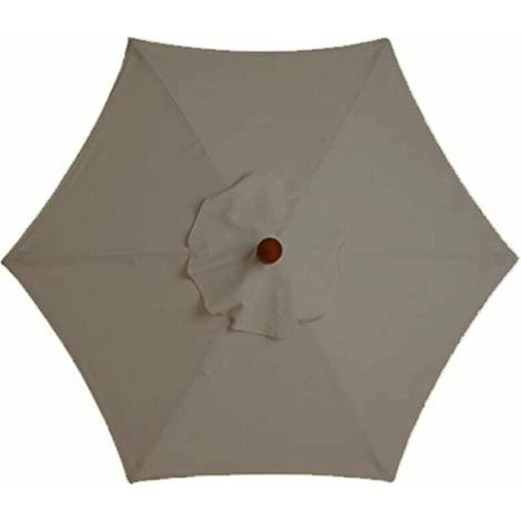 Cover för parasoll - 6 revben - 3M - Vattentät - Anti-Ultraviolett - Ersättningstyg (3M / 9,8 Ft, Khaki), (1/5)