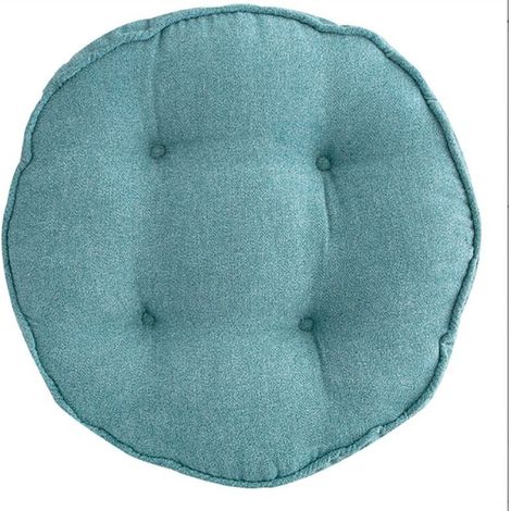 Tigrezy Weiche Stuhlkissen, 45,7 cm Durchmesser, super bequemes, dickes, einfarbiges, rundes Sitzkissen für Küchen-, Esszimmer- und Bürostühle (Blau, 45,7 x 45,7 cm)