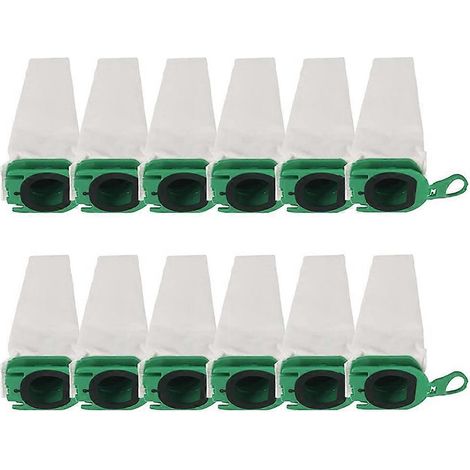 Packung mit 12 Ersatzbeuteln für Vorwerk Kobold VB100, VB 100, FP100 und 100-AquaForge Staubsauger (1/5)