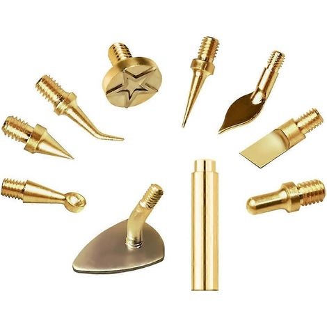 Kit d'outils encastrés en laiton fileté M2-M8 avec embouts à fusion à chaud de 10 pièces, compatible avec les imprimantes 3D en plastique et les fers à souder. (1/5)
