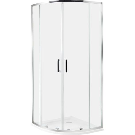 Duschkabine JUKATAN 80 x 80 x 185 cm Silber
