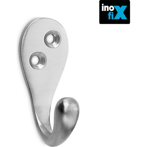 Klassischer Kleiderbügel aus satiniertem Nickel-Messing 3760-7-000 INOFIX Blister