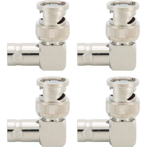 Fiche BNC en Laiton vers Prise BNC Fiche coudée avec impédance de 50 ohms (1/5)