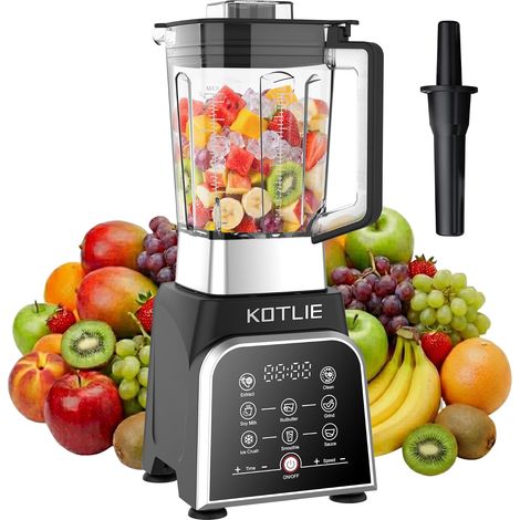 Mixeur blender, 2000W, appareil à smoothie avec bol 2L Idéal pour mixer fruits, légumes et glace au quotidien pour boissons, purées et sauces.