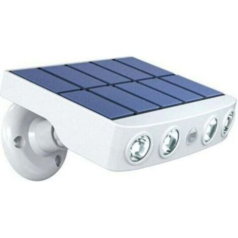 Lampe solaire extérieure étanche orientable avec détecteur de mouvement – Panneau solaire haute qualité – 4 Leds COB 500 Lumens – IP65 résistant aux intempéries (1/5)