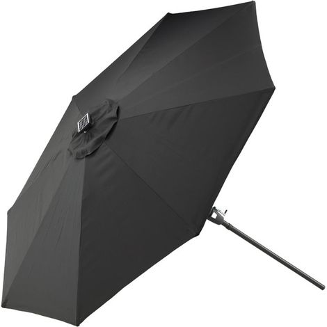 Parasol à LED "Sabal" 270cm Noir (1/5)