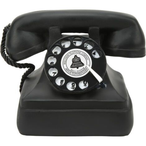 Téléphone à Cadran Vintage - Décoration Rétro pour Bureau et Maison - Modèle Ancien de Téléphone Fixe