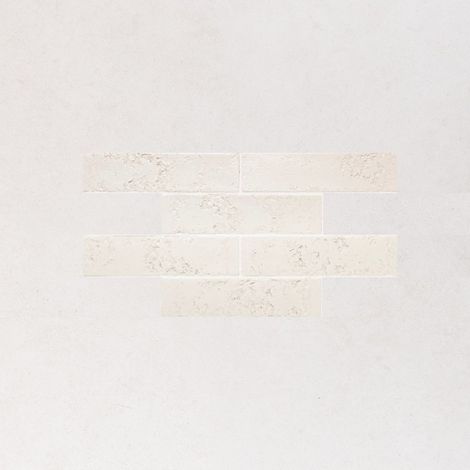 Carrelage Effet Zellige Blanc PUKKA Cotton White 6,4x26cm (1/4)