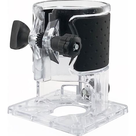 Capot de Protection Transparent avec Base pour Défonceuse / Fraiseuse – Sécurité et Visibilité (avec bordure en caoutchouc) (1/5)